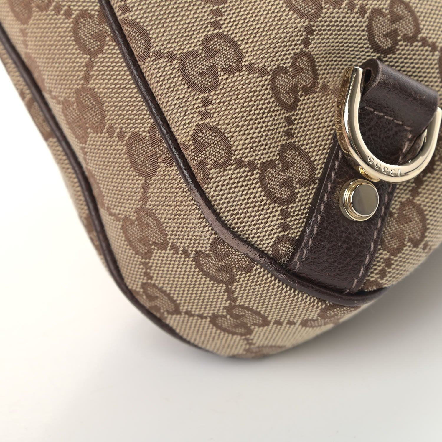 Gucci Monogram Large Abbey D Ring Hobo Dark Brown 5 of 6