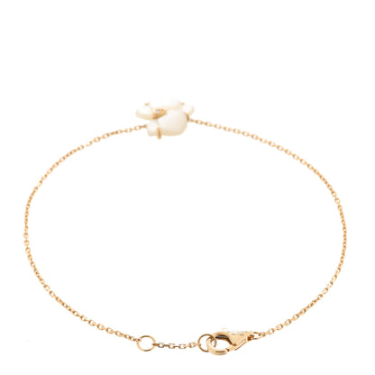 Cartier 18K Yellow Gold Diamond White Mother of Pearl Caresse D'Orchidees Par Cartier Bracelet 3 of 6