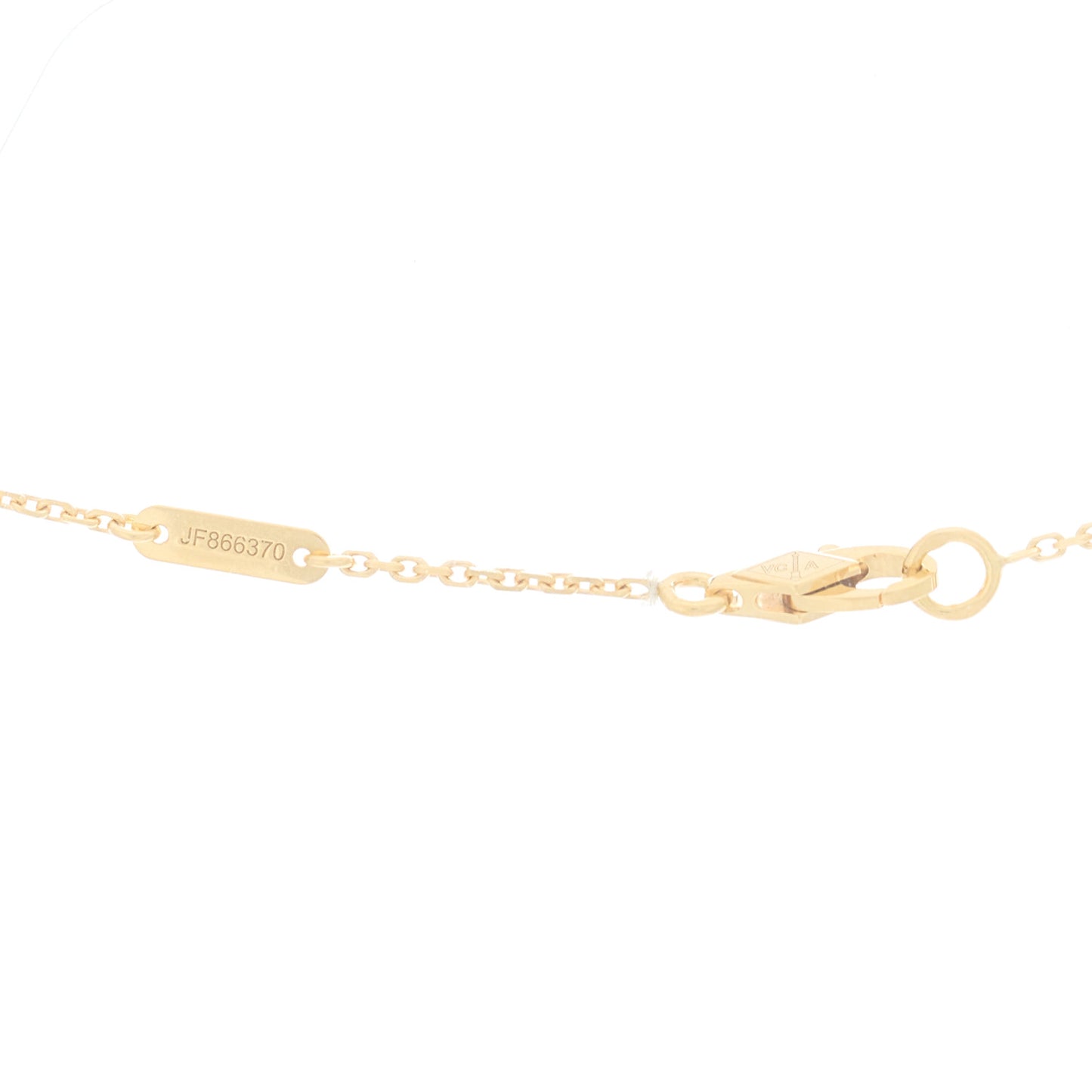 18K Yellow Gold Mother of Pearl Sweet Alhambra Butterfly Pendant Necklace