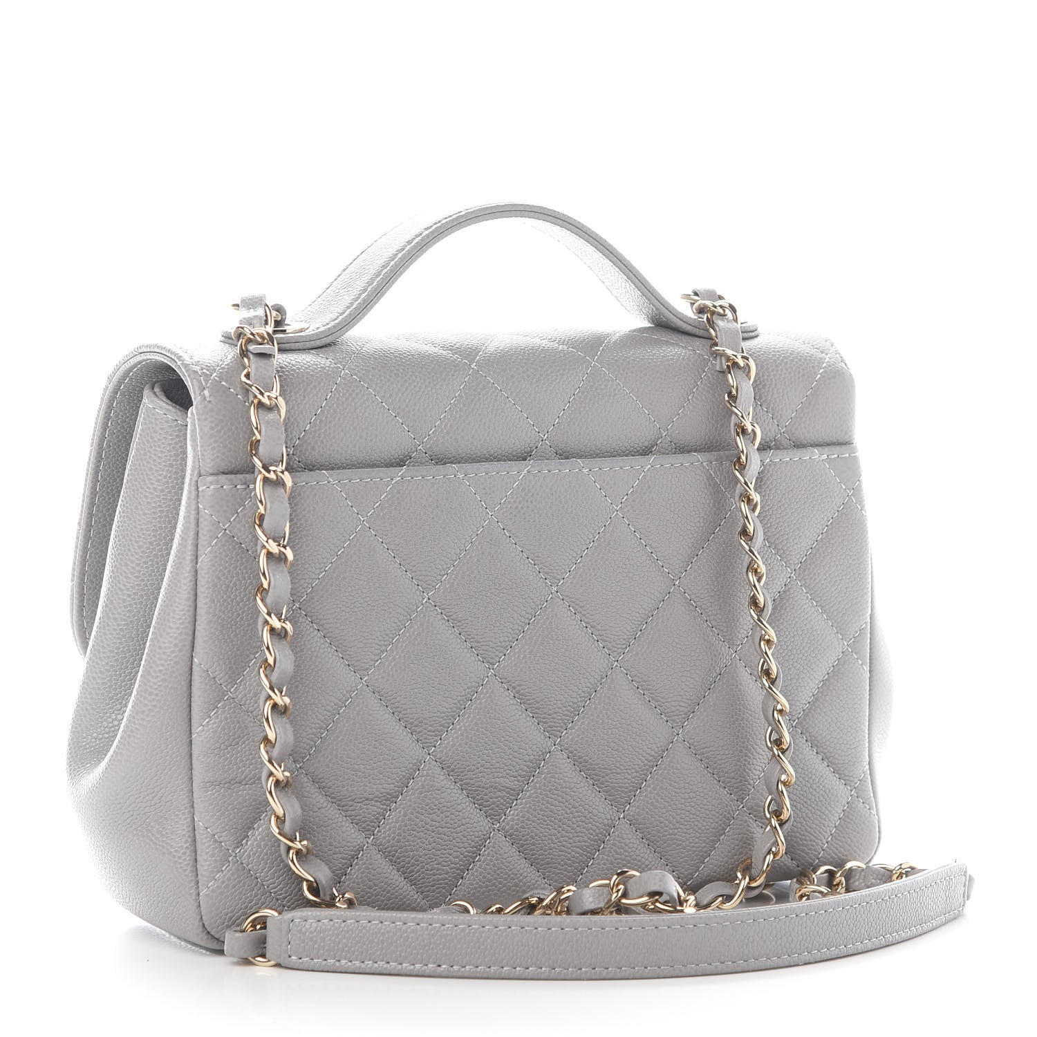 Chanel Caviar Quilted Medium Business Affinity Flap Grey 3 of 9