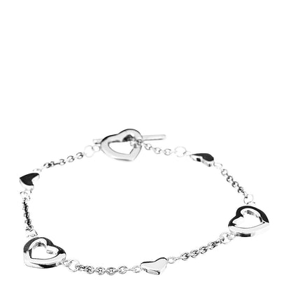 Tiffany Sterling Silver Heart Toggle Bracelet 1 of 4