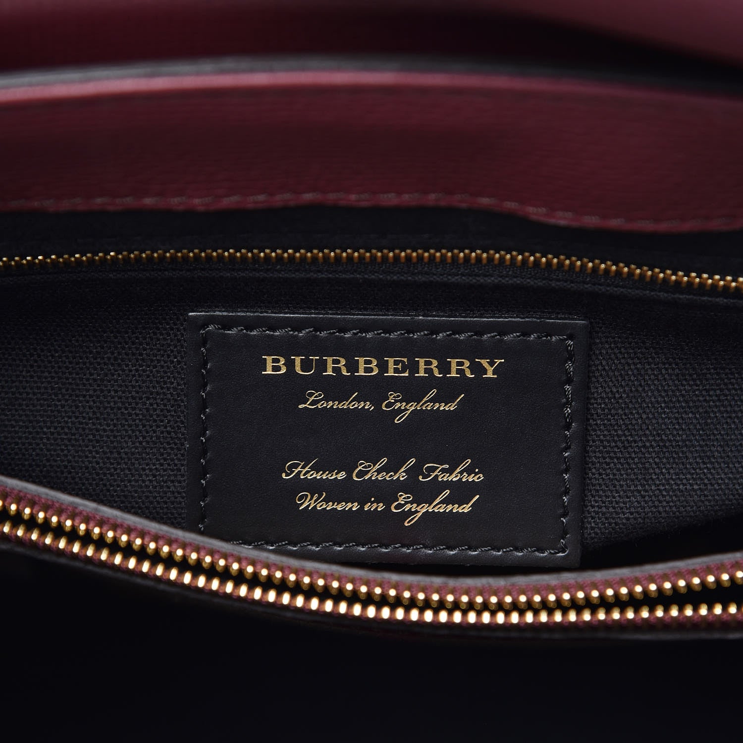Burberry Derby Calfskin House Check Medium Camberley Burgundy 7 of 12