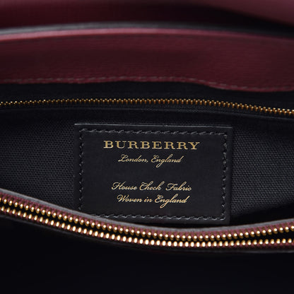 Burberry Derby Calfskin House Check Medium Camberley Burgundy 7 of 12