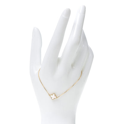 Van Cleef & Arpels 18K Yellow Gold Mother of Pearl Sweet Alhambra Bracelet 2 of 8