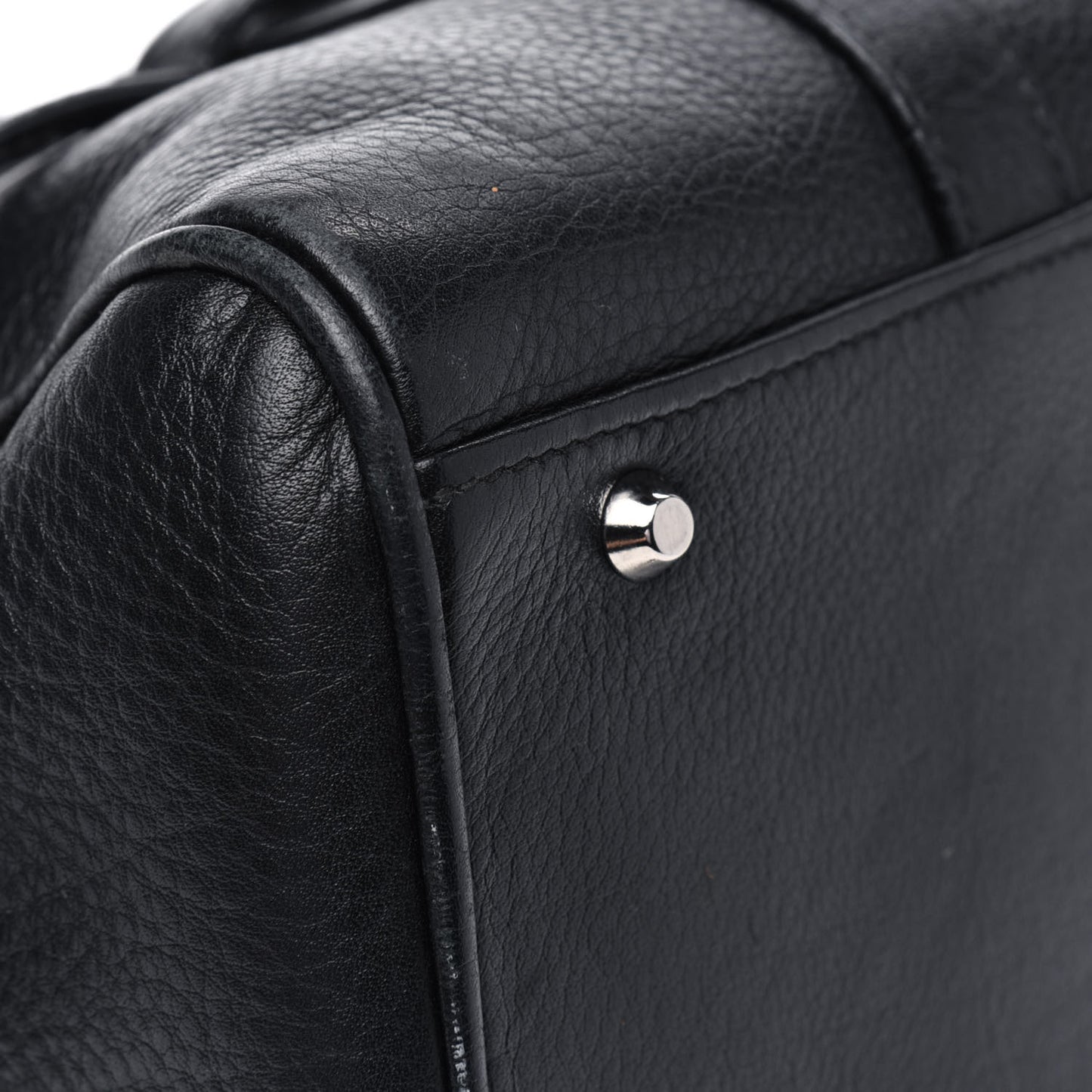 Calfskin Logo Charms Boston Black
