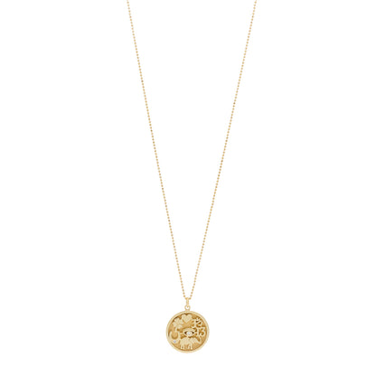 Jennifer Meyer 18K Yellow Gold Diamond Good Luck Pendant Necklace 1 of 5
