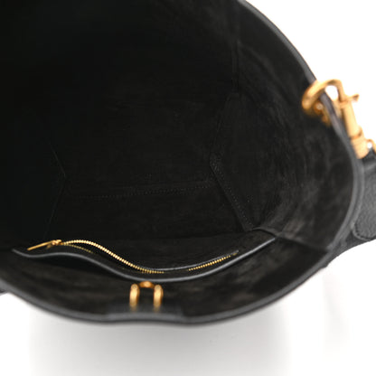 Celine Soft Grained Calfskin Small Sangle Bucket Bag Black 5 of 9