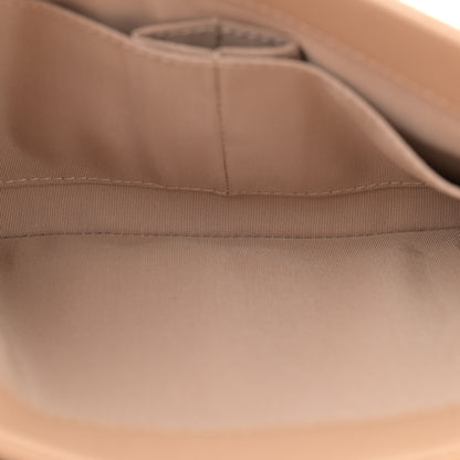 Chanel Grained Calfskin Stitched Enamel CC Flap Bag Beige 6 of 13