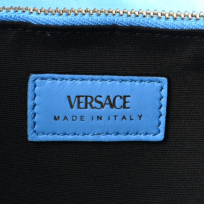 Versace Calfskin Icon Quilted Wallet On Chain Crossbody Blue 6 of 8