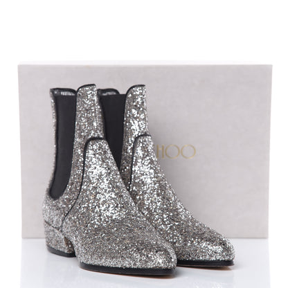 Jimmy Choo Glitter Monty Ankle Boots 35 Silver 12 of 12