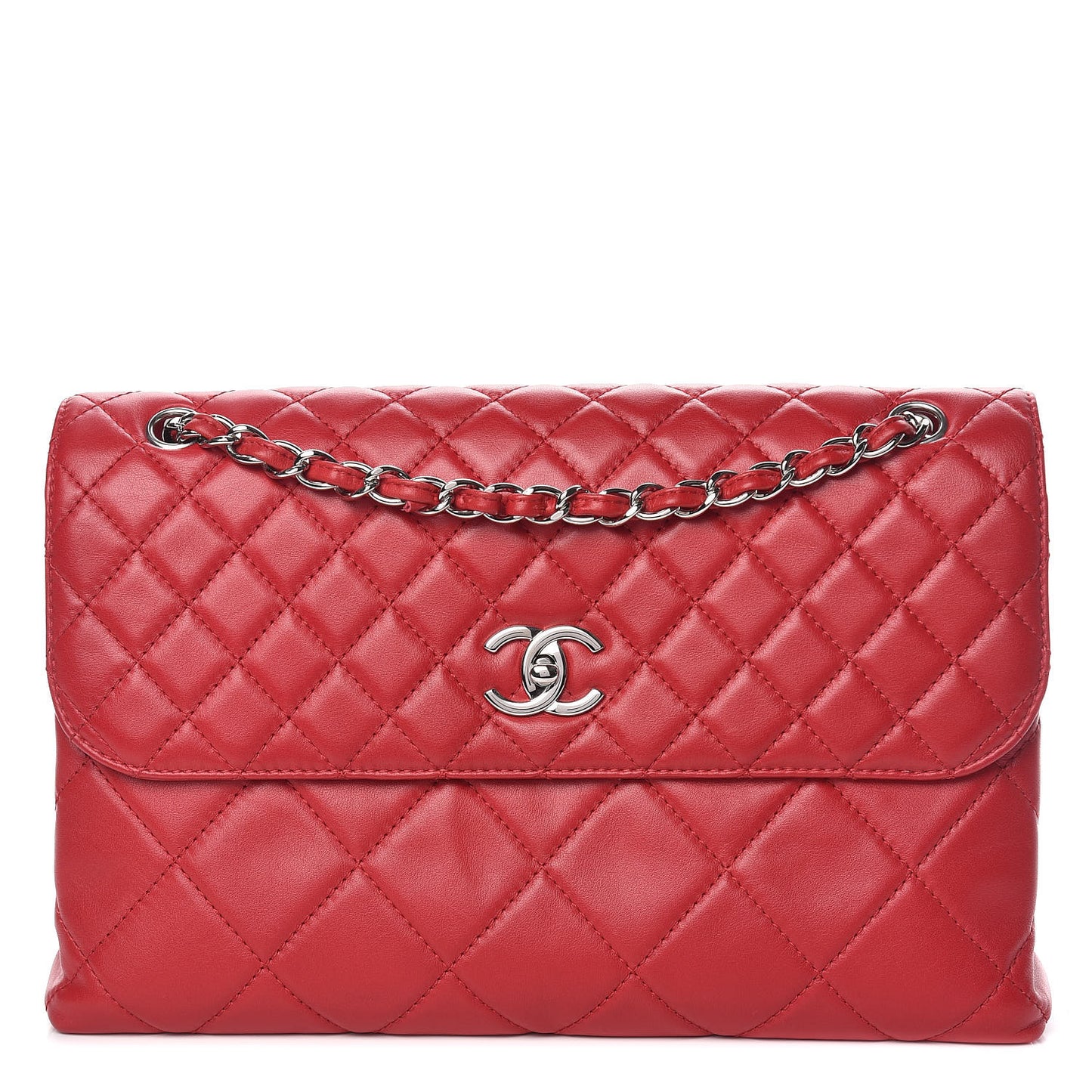 Calfskin Quilted In The Business Flap Red