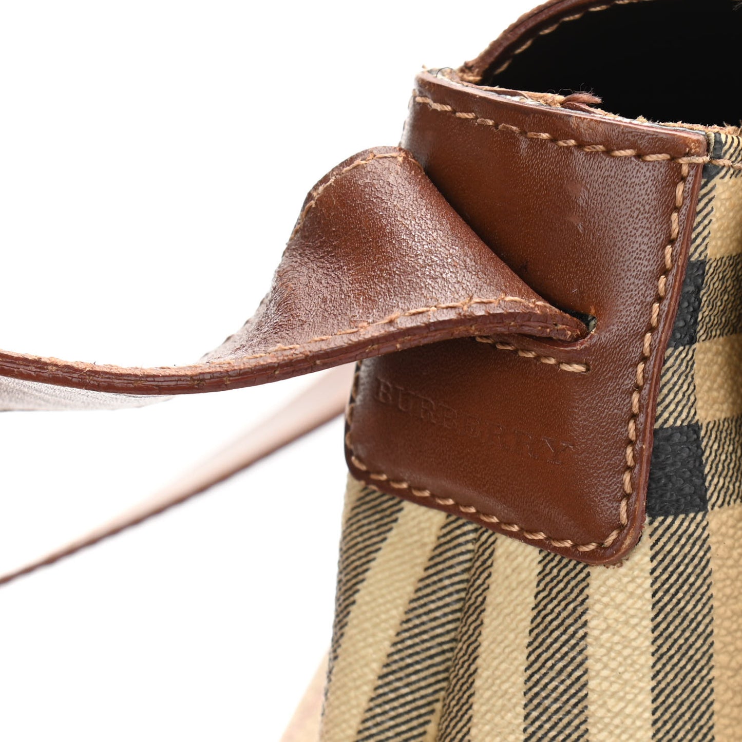 Haymarket Check Crossbody Messenger Bag Tan