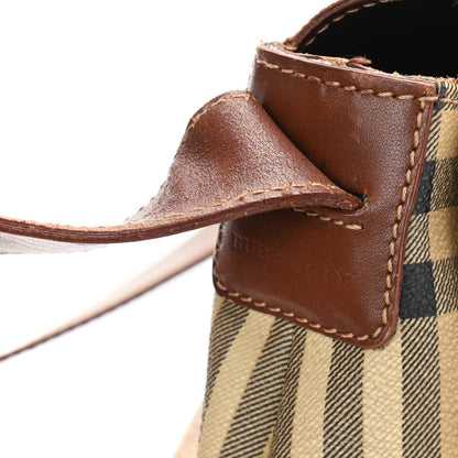 Burberry Haymarket Check Crossbody Messenger Bag Tan 13 of 14
