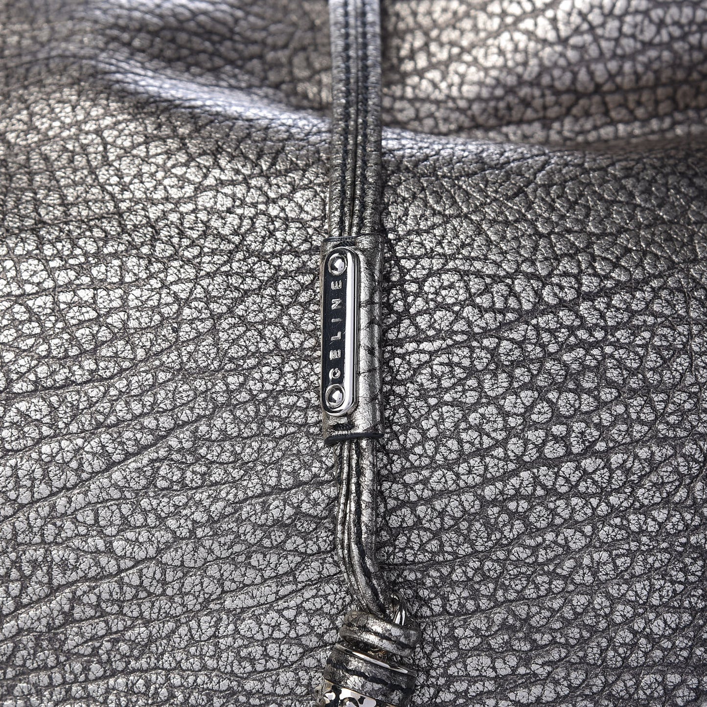 Metallic Calfskin Bittersweet Hobo Pewter