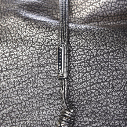 Celine Metallic Calfskin Bittersweet Hobo Pewter 11 of 12