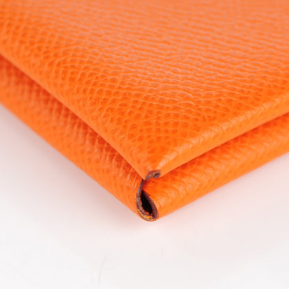 Hermes Epsom Calvi Card Case Orange 3 of 11