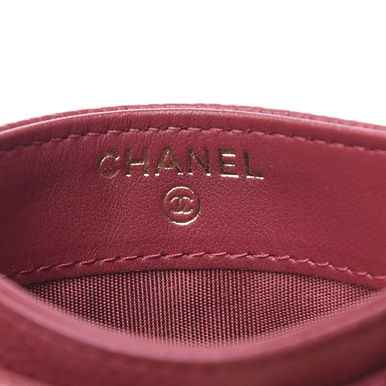 Chanel Caviar Quilted Filigree Card Holder Dark Red 6 of 8