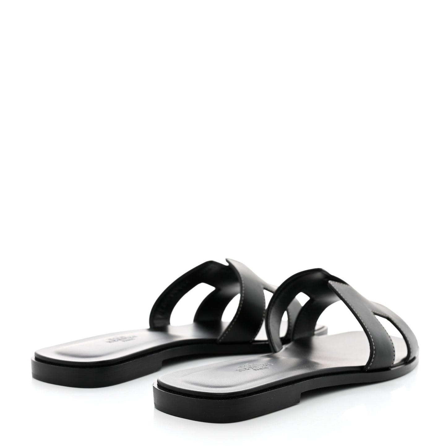 Box Calfskin Oran Sandals 39 Black