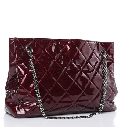 Chanel Patent Calfskin Quilted Reissue 2.55 Tote Burgundy 3 of 15