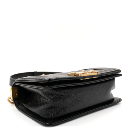 Chanel Caviar Chevron Quilted Small Boy Flap Black 4 of 10