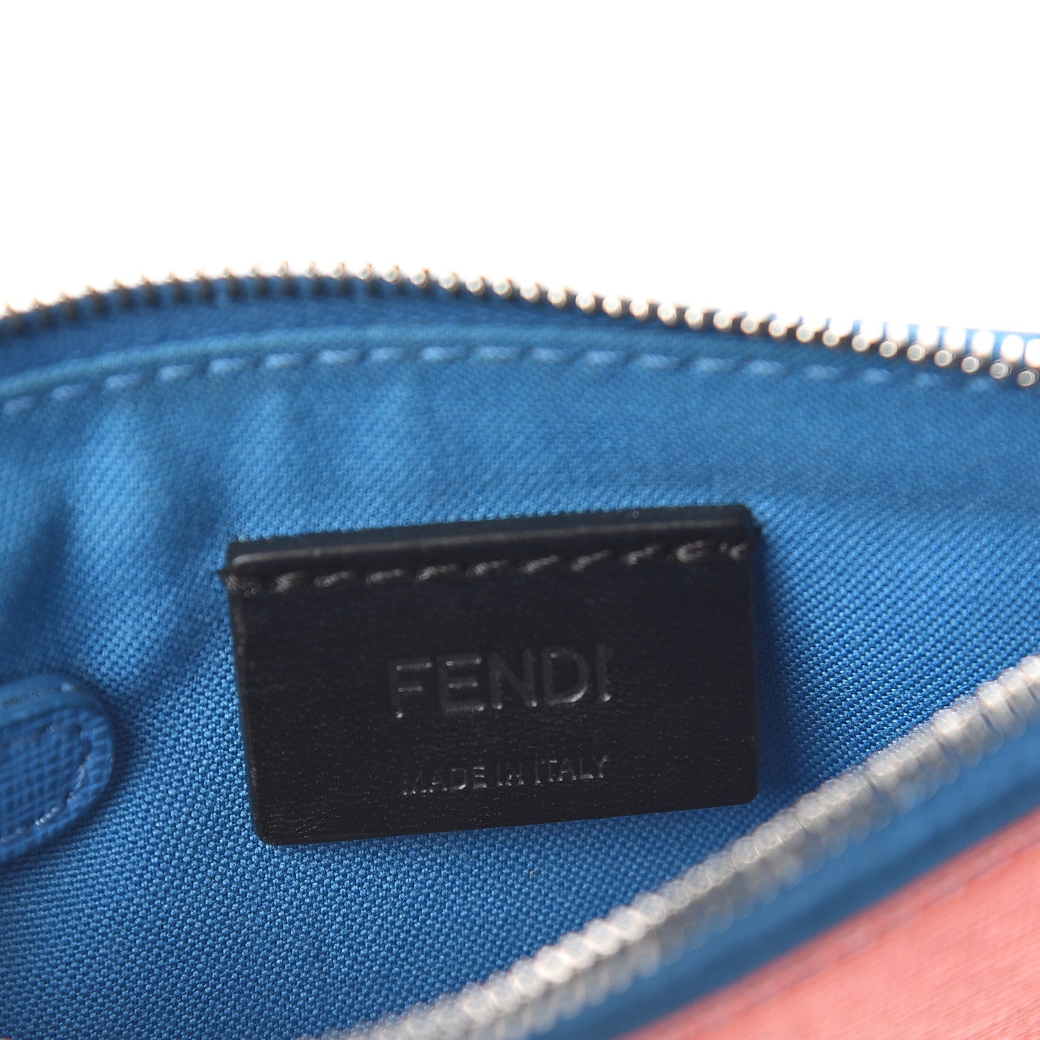 Fendi Vitello Elite Crystal Eye Monster Coin Pouch Key Case Royal Blue Papavero Multicolor 5 of 5