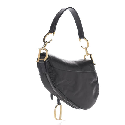 Christian Dior Calfskin Saddle Bag Black 2 of 11