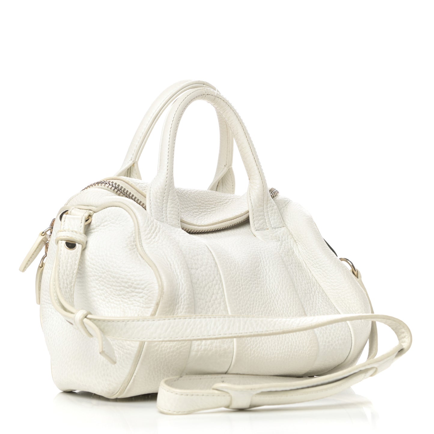 Pebbled Lambskin Rockie White Gold Hardware