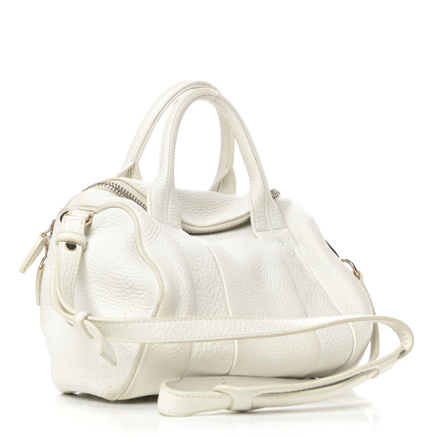 Alexander Wang Pebbled Lambskin Rockie White Gold Hardware 3 of 9