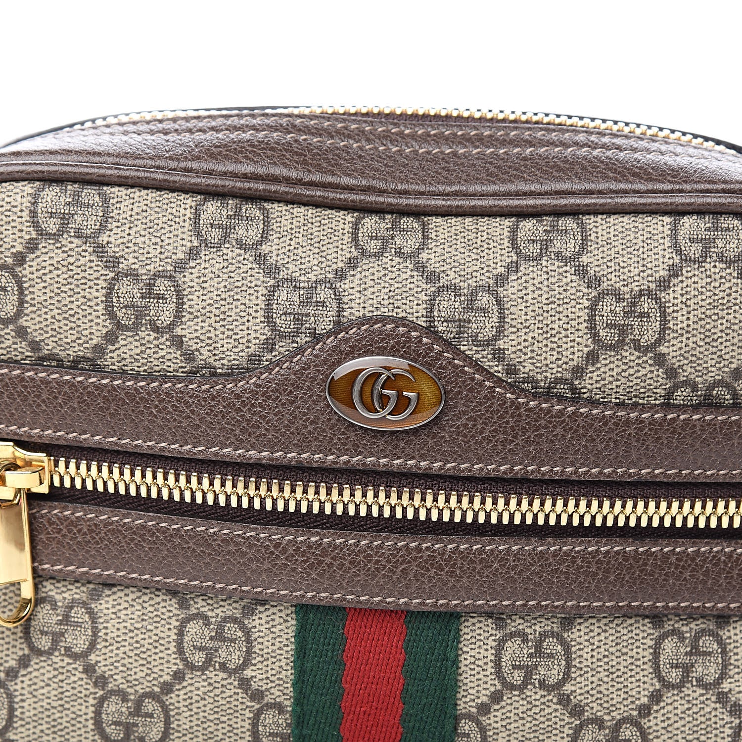 Gucci GG Supreme Monogram Web Small Ophidia Belt Bag 85 34 Dark Brown 10 of 10