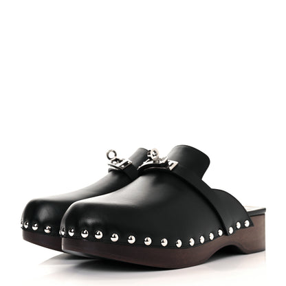 Hermes Calfskin Carlotta Mules 35 Black 3 of 10