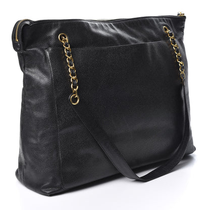 Chanel Caviar Flap Shoulder Bag Black 2 of 9