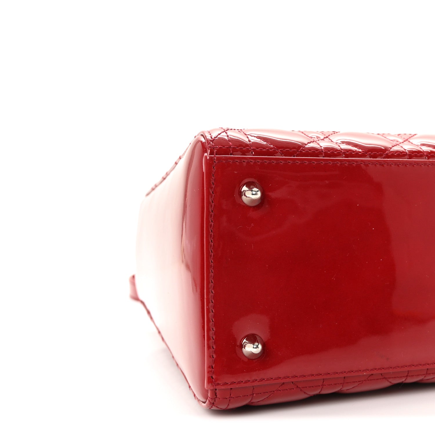 Christian Dior Patent Cannage Medium Lady Dior Burgundy Red 14 of 17