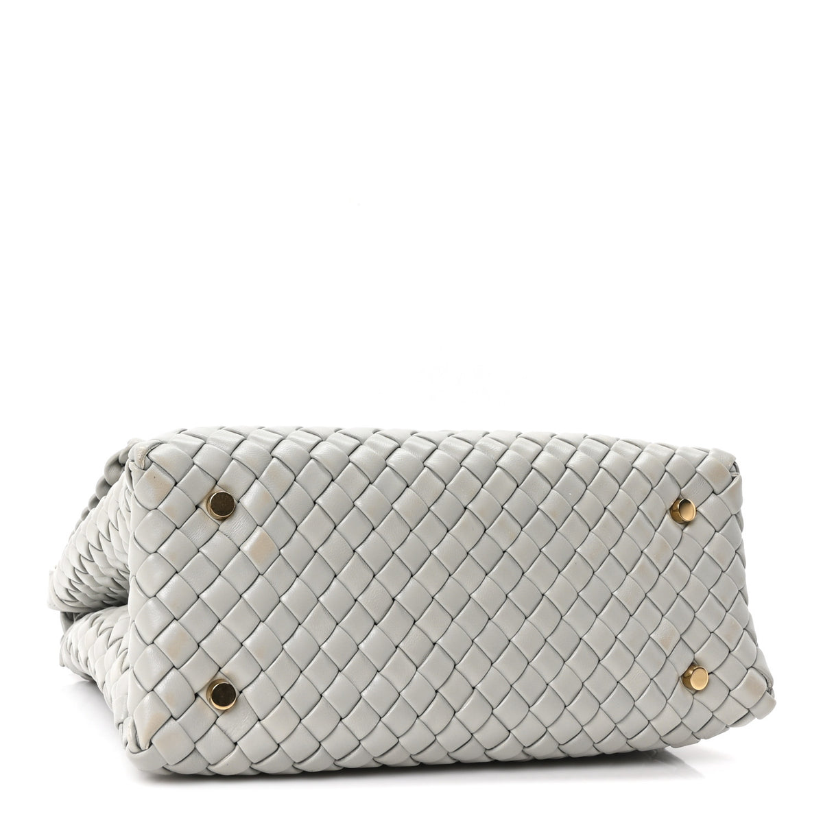 Nappa Intrecciato Patti Top Handle Bag Agate Grey