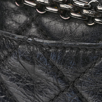 Chanel Metallic Aged Calfskin Quilted Medium Reissue Camera Case Black 12 of 14