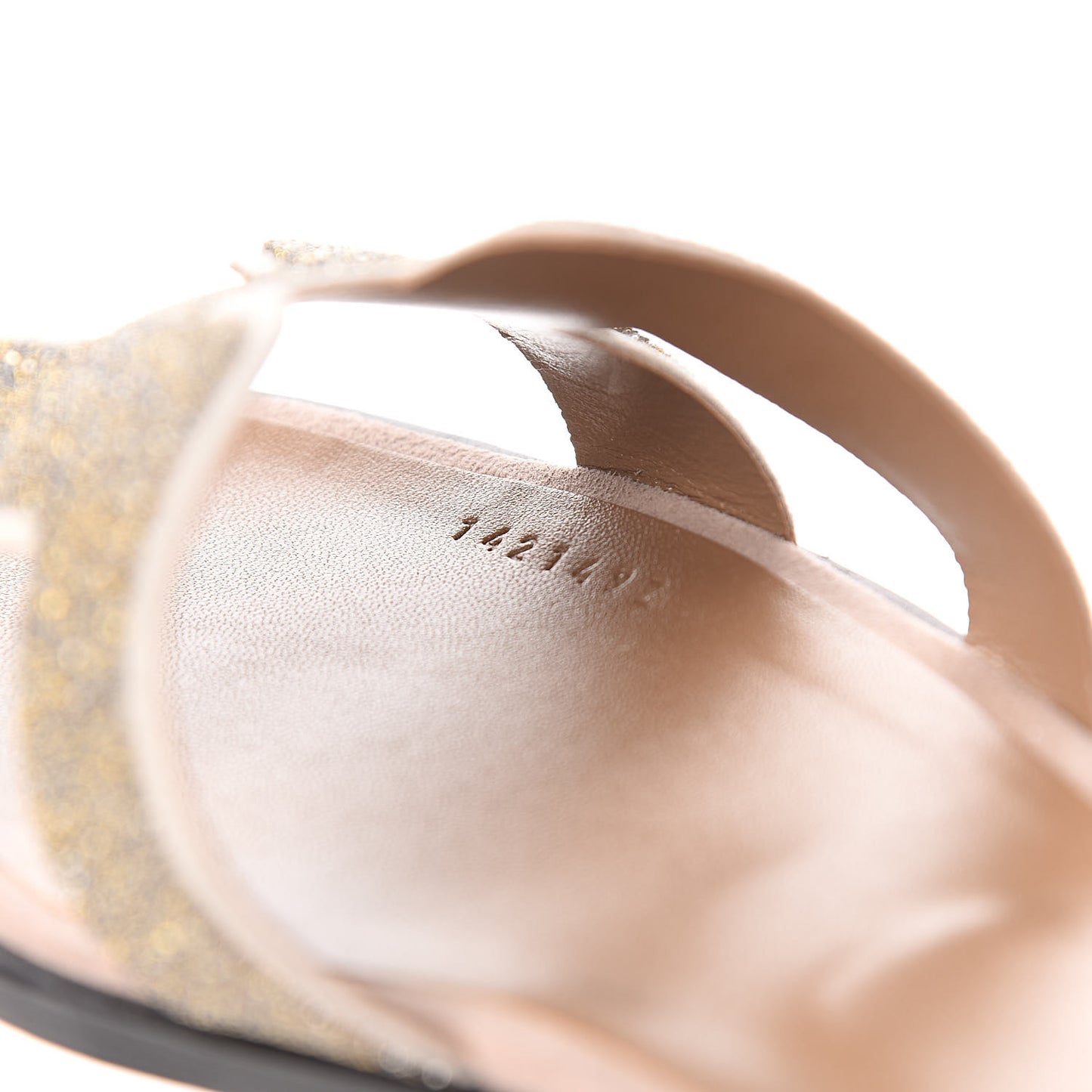 Suede Goatskin Crystal Powder Oran Sandals 38.5