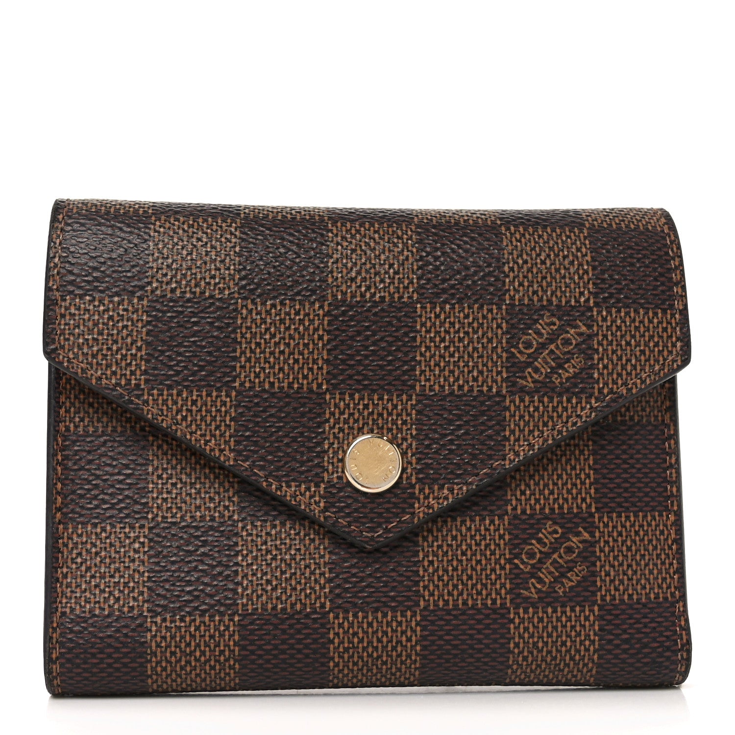 Louis Vuitton Damier Ebene Victorine Wallet Rouge 2 of 14