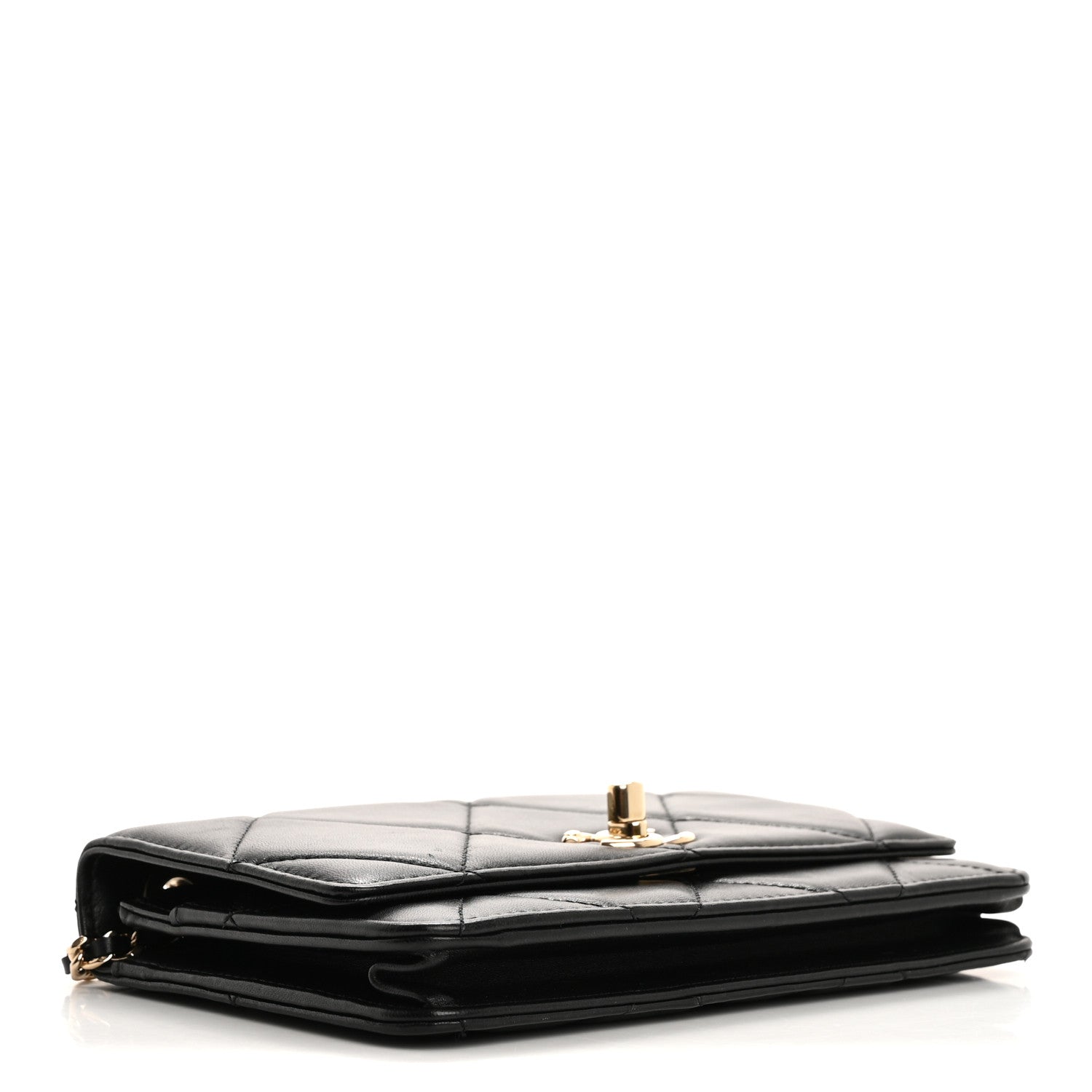 Chanel Lambskin Quilted Trendy CC Wallet On Chain WOC Black 4 of 14