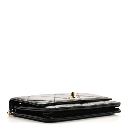Chanel Lambskin Quilted Trendy CC Wallet On Chain WOC Black 4 of 14