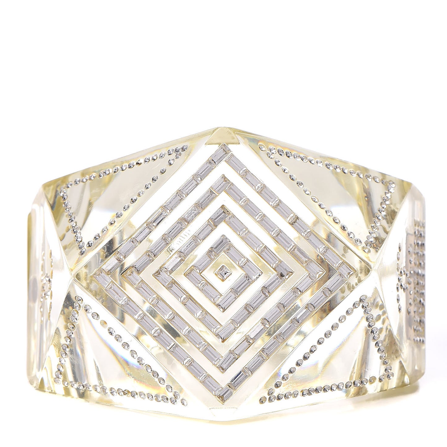 Resin Translucent Geometric Crystal Cuff