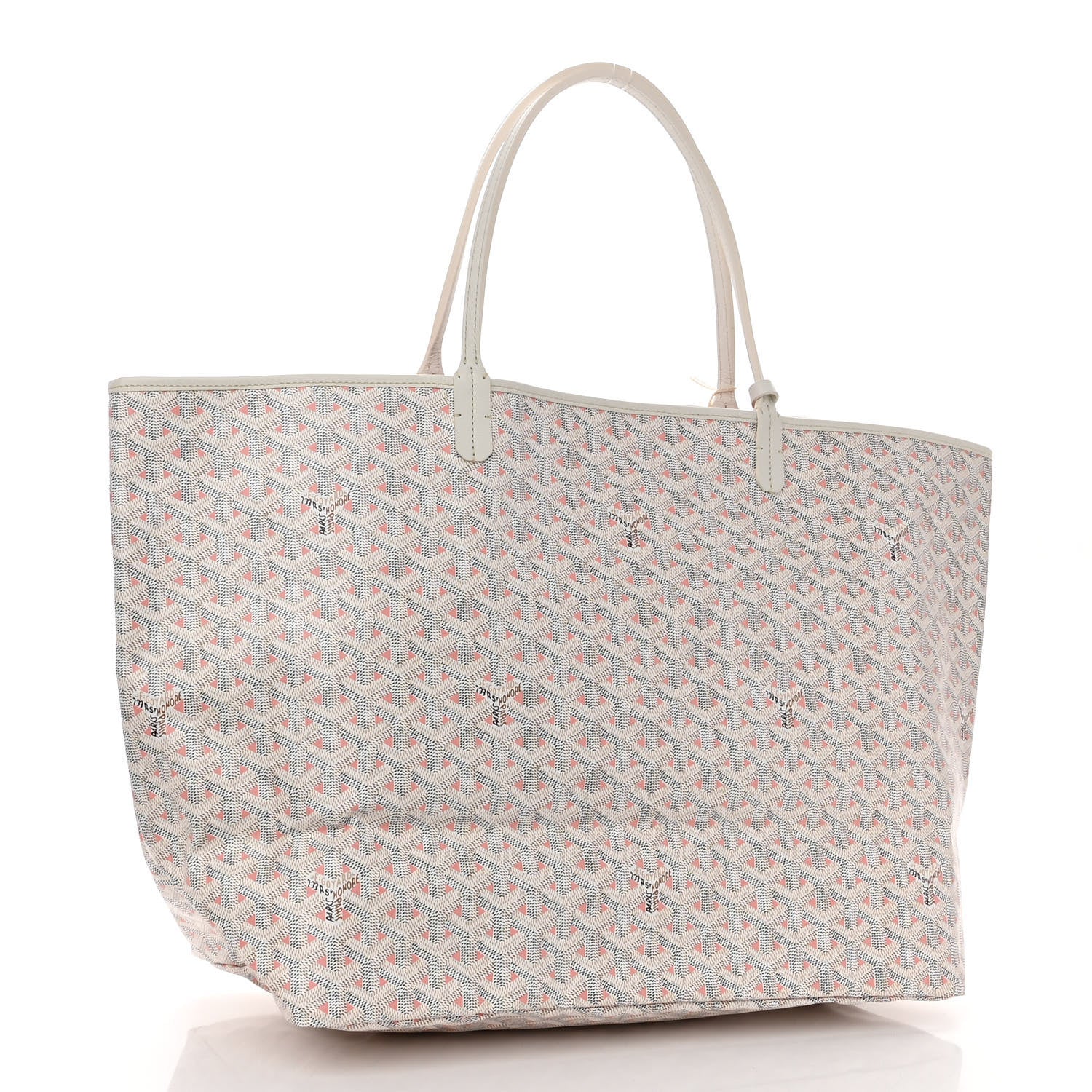 Goyard Goyardine Saint Louis Claire Voie GM White Pink 3 of 9