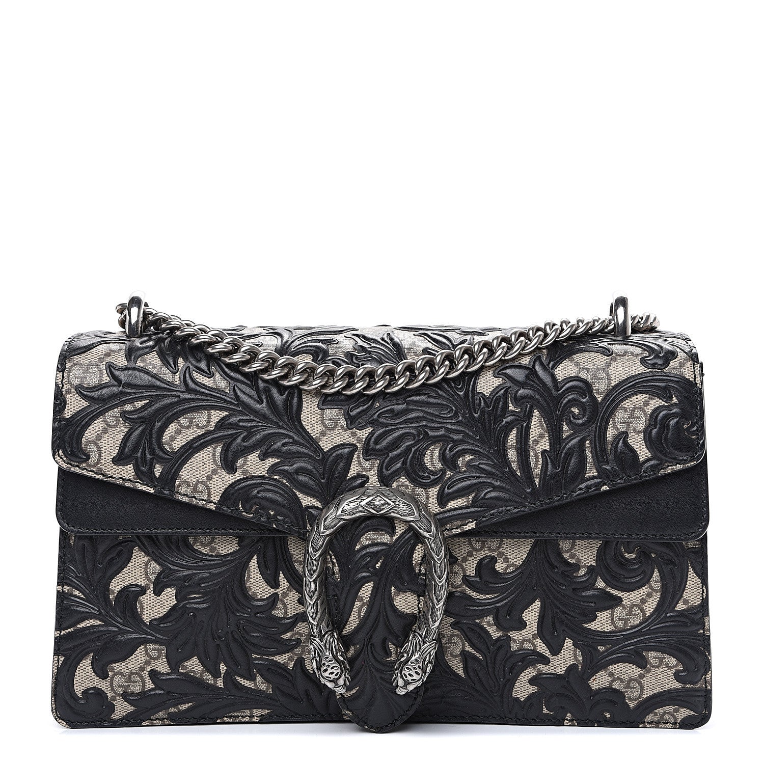 Gucci GG Supreme Monogram Arabesque Small Dionysus Shoulder Bag Black 1 of 14