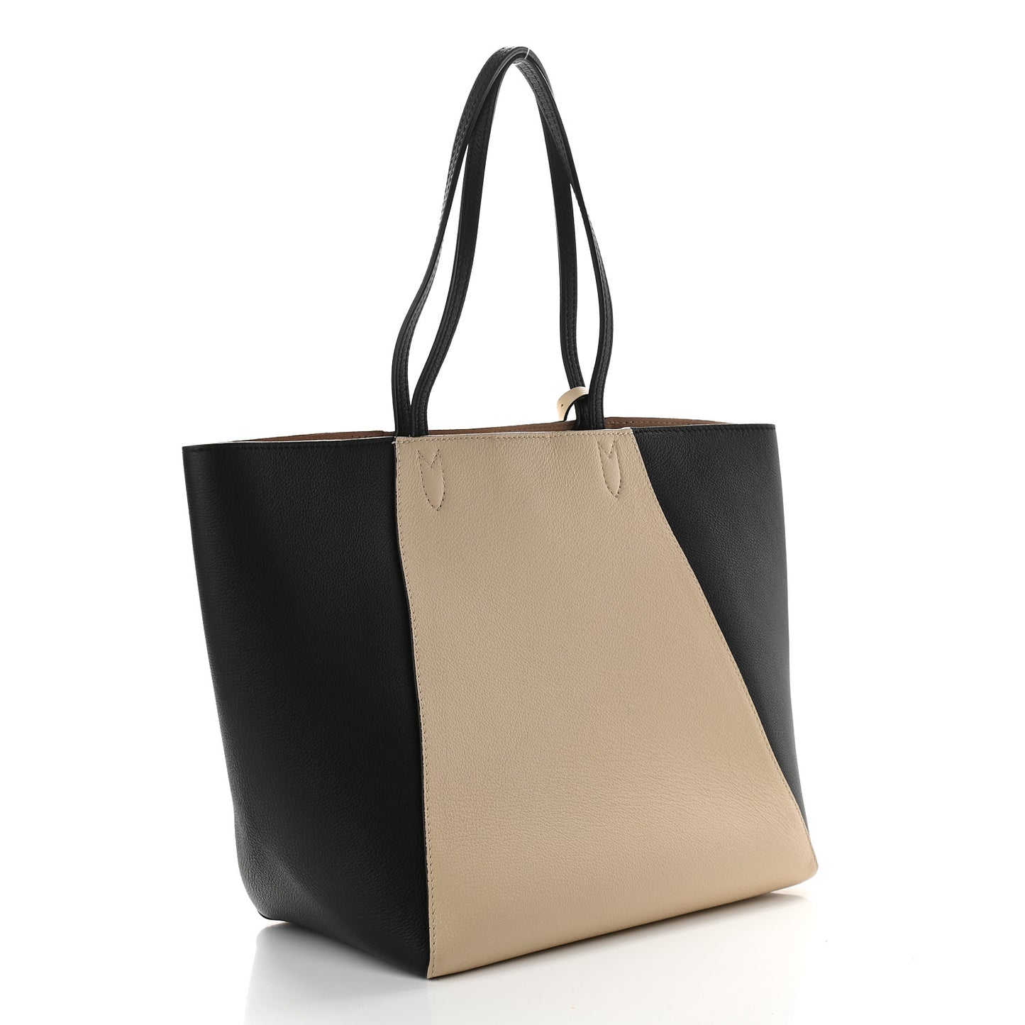 Calfskin Lockme Cabas Vanille Black