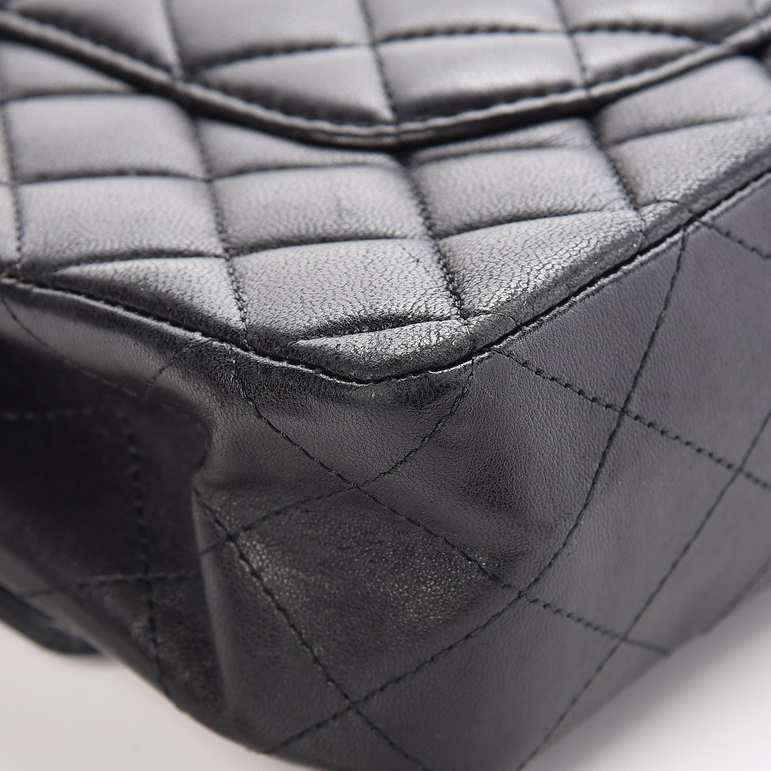 Chanel Lambskin Quilted Medium Double Flap Black 14 of 14