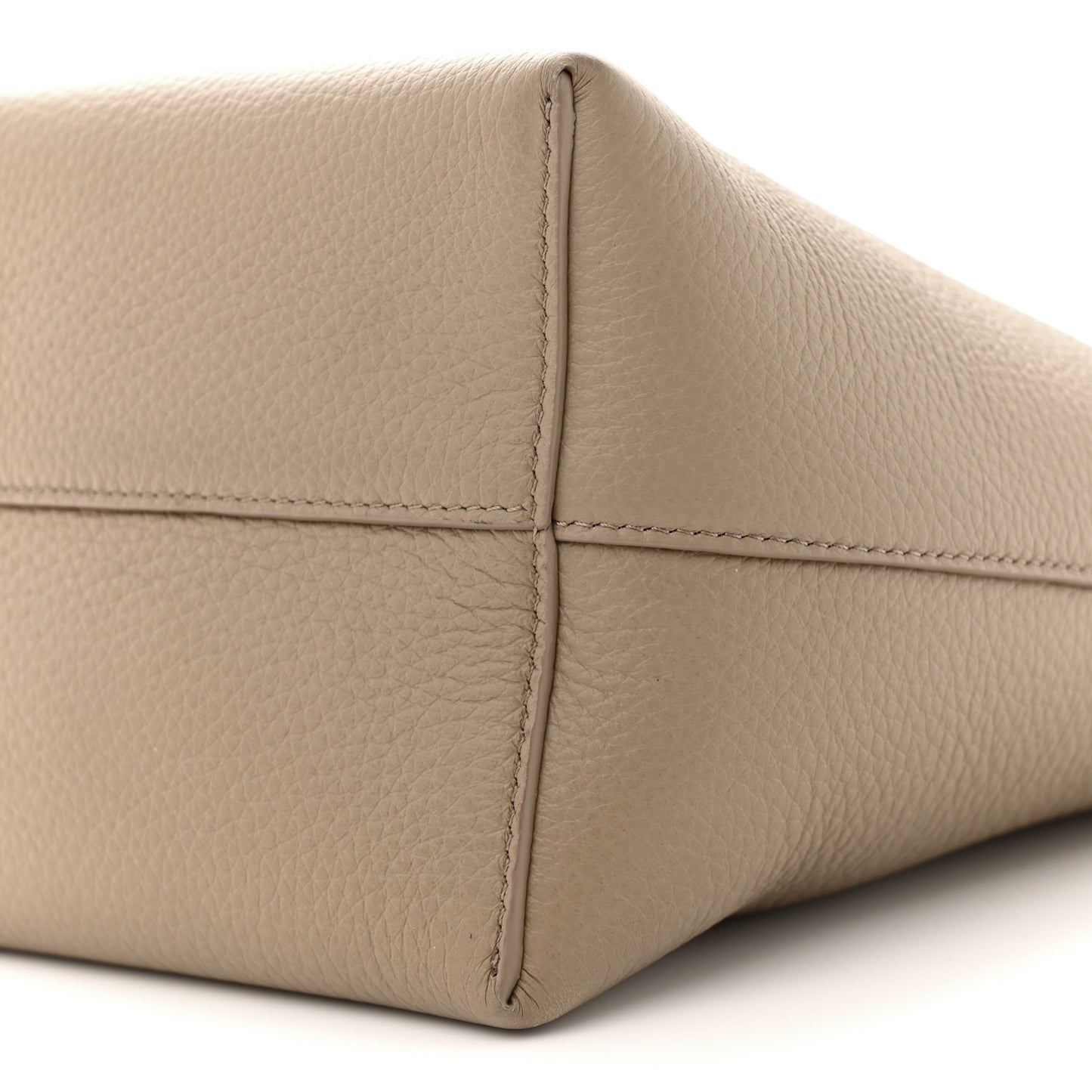 Grained Calfskin Small N/S Park Tote Dark Taupe