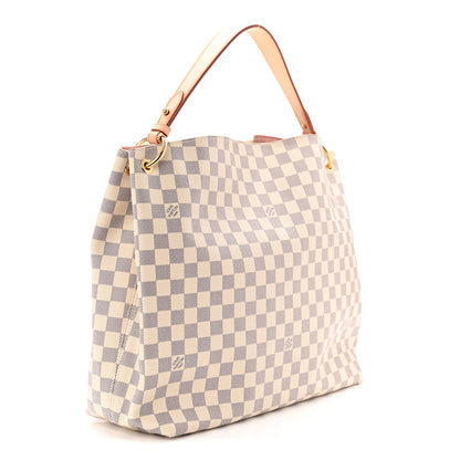 Louis Vuitton Damier Azur Graceful MM Rose Ballerine 3 of 9