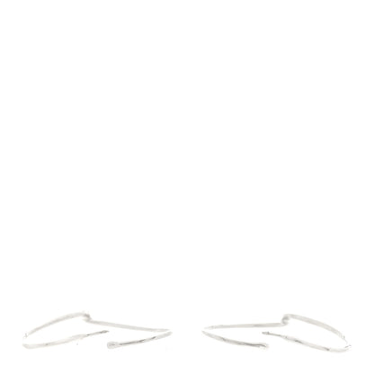 Tiffany Sterling Silver Large Elsa Peretti Open Heart Hoop Earrings 3 of 4