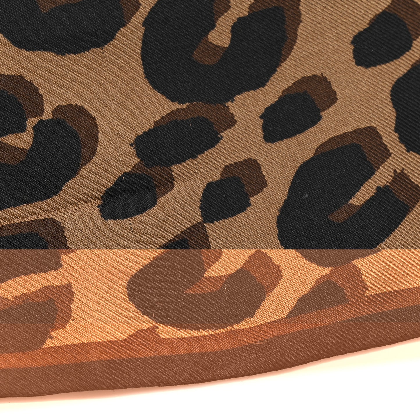 Silk Leopard Bandeau Scarf Marron