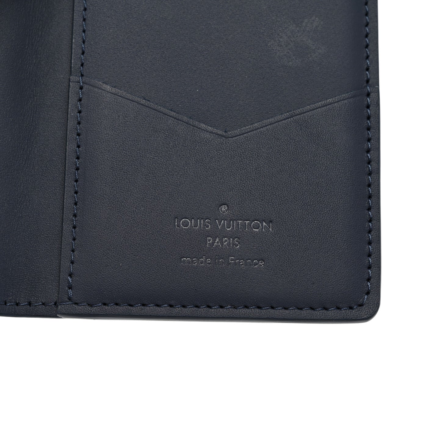 Calfskin Monogram Shadow Pocket Organizer Blue