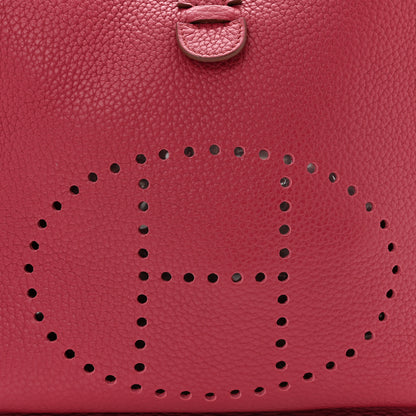 Hermes Taurillon Clemence Evelyne III PM Rouge Grenat 8 of 10