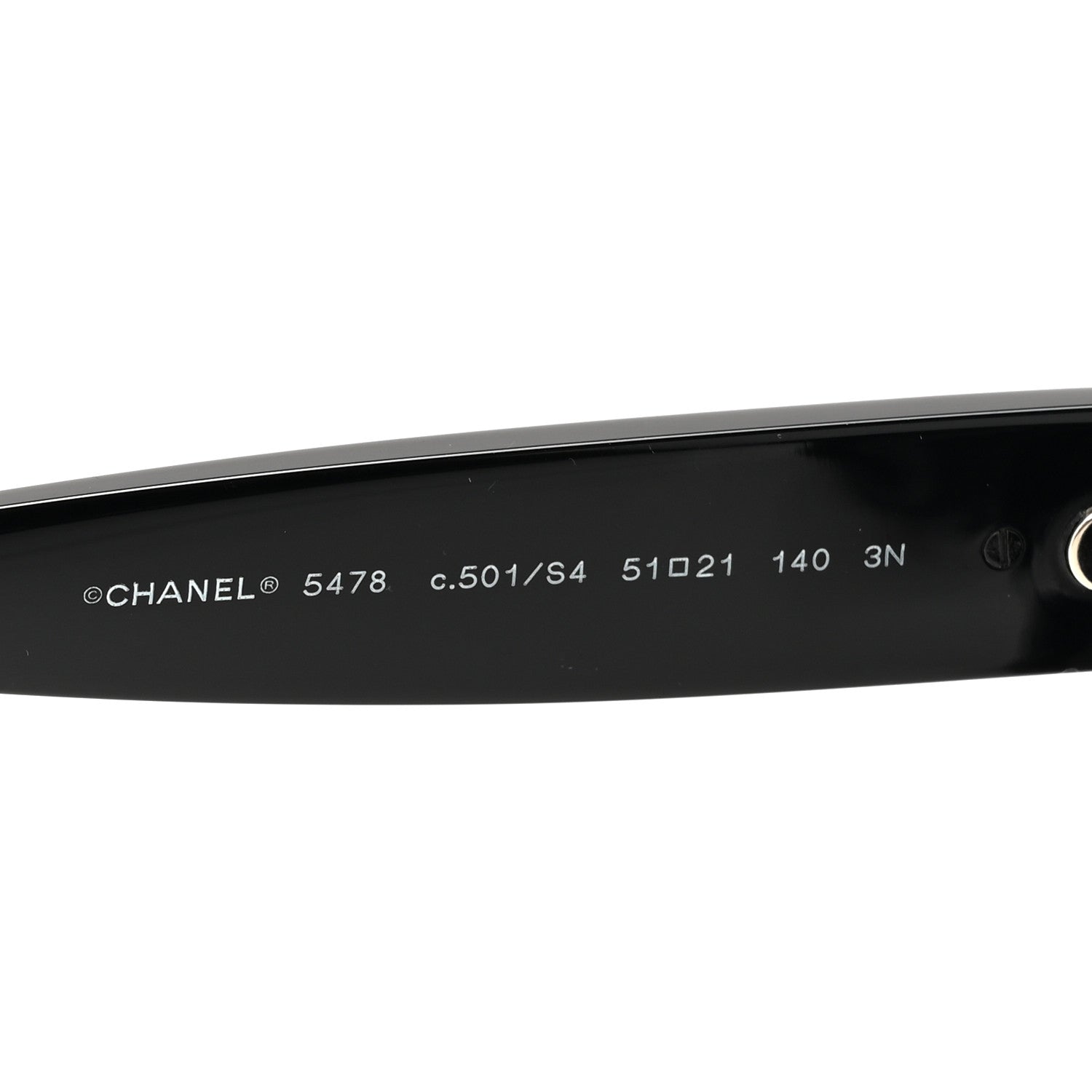 Chanel Acetate Square CC Heart Sunglasses 5478-A Black 5 of 8